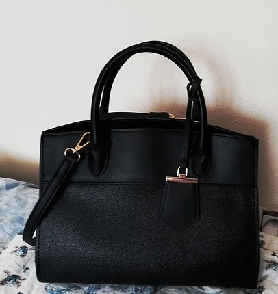 Mango siyah tote çanta