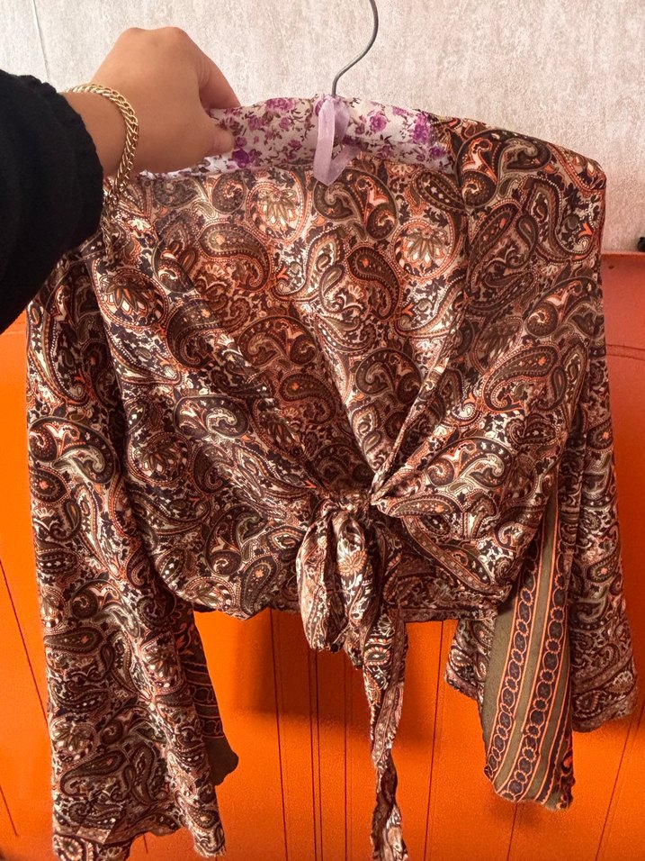 Bohem Uzun Kollu Kahverengi - Görsel 2