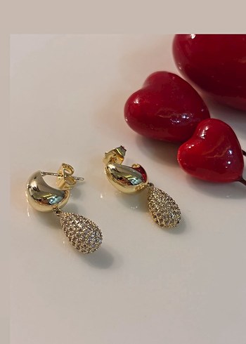 Parlak Mini Altın Küpeler lütfen sorun - Görsel 2