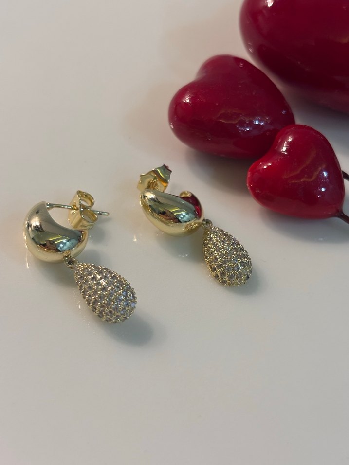 Parlak Mini Altın Küpeler lütfen sorun - Görsel 4