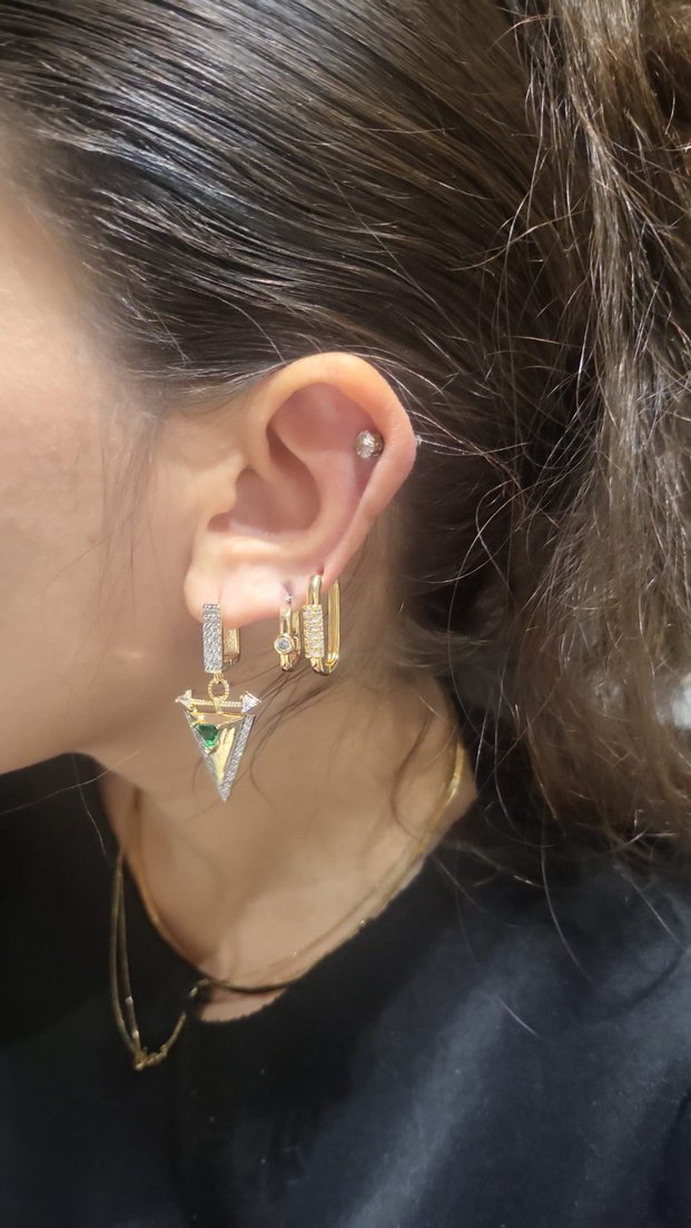 Parlak Mini Altın Küpeler lütfen sorun - Görsel 5