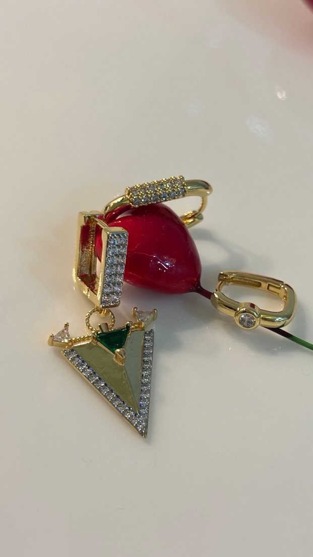 Parlak Mini Altın Küpeler lütfen sorun - Görsel 3