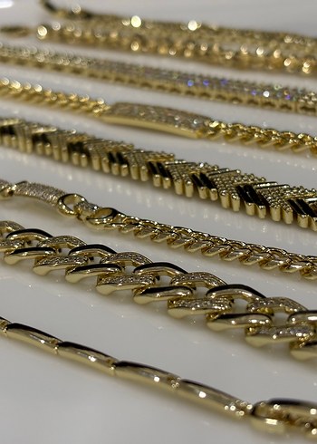 14 k altın kaplama Çelik uzun ömürlü bileklikler - Görsel 2