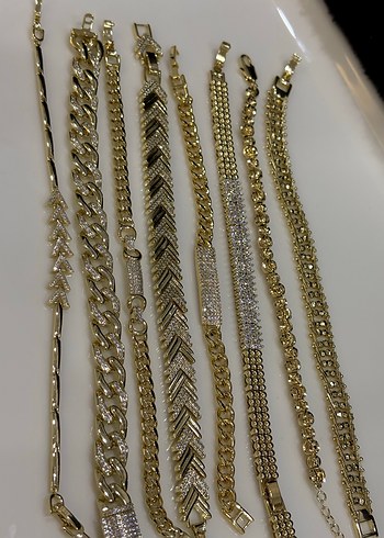 14 k altın kaplama Çelik uzun ömürlü bileklikler - Görsel 3