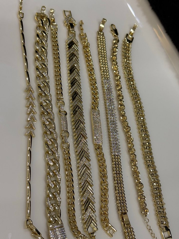 14 k altın kaplama Çelik uzun ömürlü bileklikler - Görsel 3