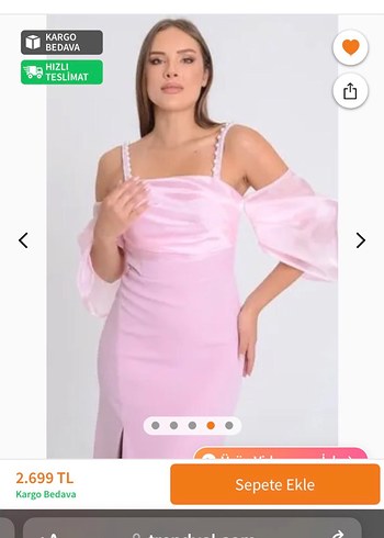 xl Beden Pembe Uzun Drapeli Straplez Elbise