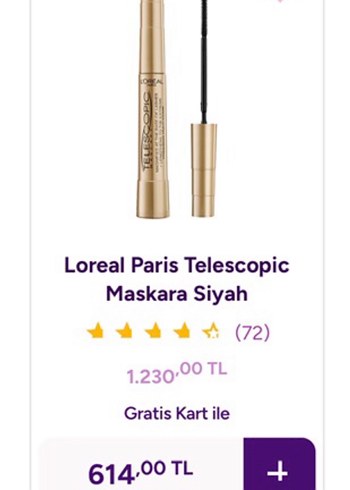 Loreal Paris Telescopic Siyah Maskara