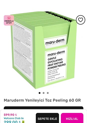 Maruderm Yenileyici Toz Peeling 60 GR