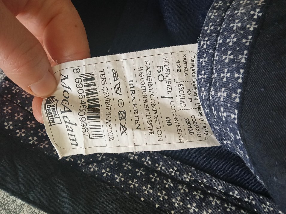 lacivert erkek Normal Boy Kumaş Pantolon - Görsel 3