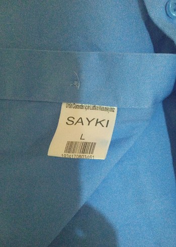 Mavi Pamuklu Uzun Kollu Erkek Gömlek - Görsel 4