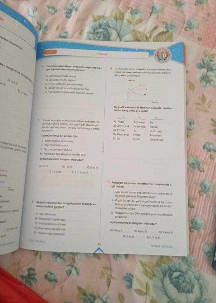 9. Sınıf biyoloji soru Bankası  - Görsel 3