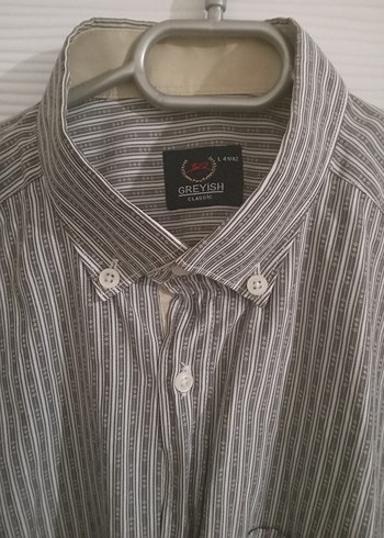 Gri Erkek Keten Uzun Kollu Gömlek - Görsel 2