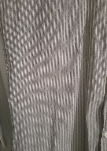 Gri Erkek Keten Uzun Kollu Gömlek - Görsel 6