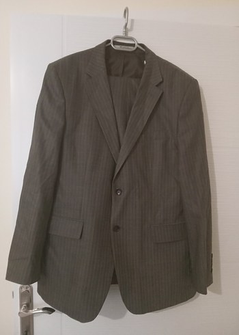 Gri Kahve tonunda Erkek pantolon ceket Takımı, Normal Boy - Görsel 2