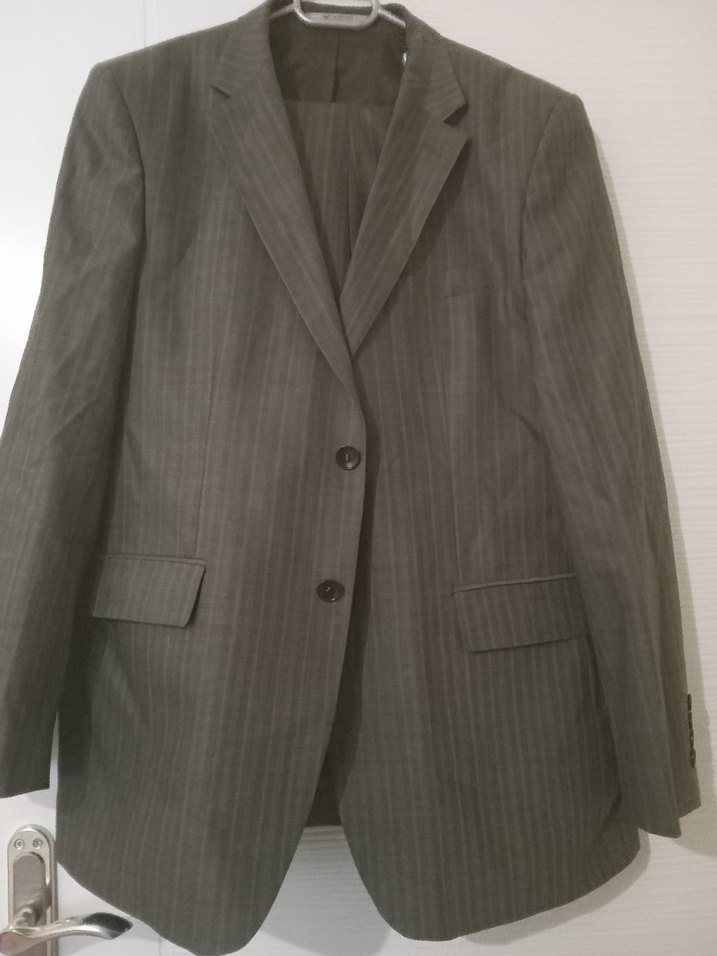 Gri Kahve tonunda Erkek pantolon ceket Takımı, Normal Boy - Görsel 3