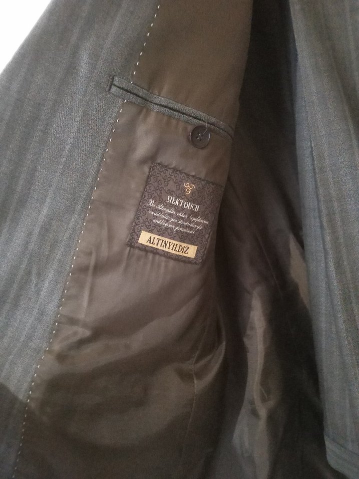 Gri Kahve tonunda Erkek pantolon ceket Takımı, Normal Boy - Görsel 5