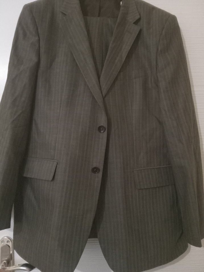 Gri Kahve tonunda Erkek pantolon ceket Takımı, Normal Boy - Görsel 4