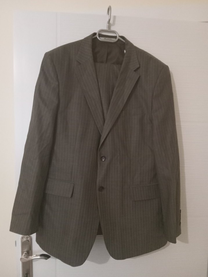 Gri Kahve tonunda Erkek pantolon ceket Takımı, Normal Boy - Görsel 2