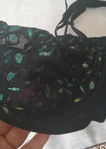 Koyu Yeşil Gotik Sütyen transparan - Görsel 8