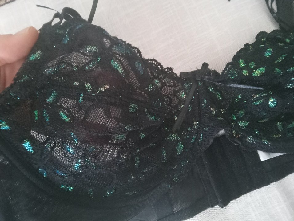 Koyu Yeşil Gotik Sütyen transparan - Görsel 2