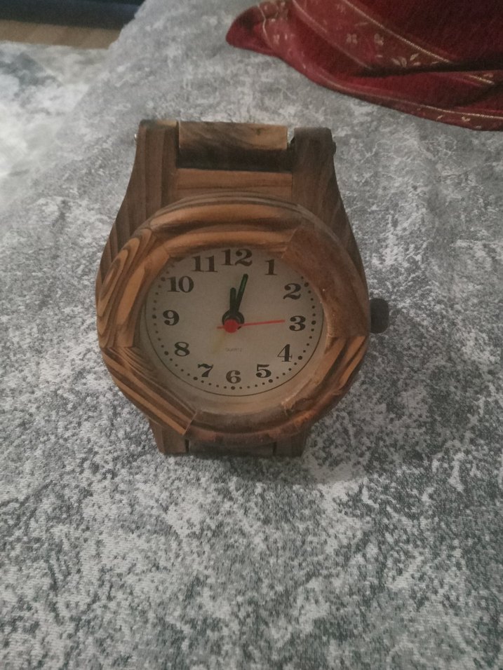 Kahverengi Ahşap Dekoratif Masa Saati - Görsel 2