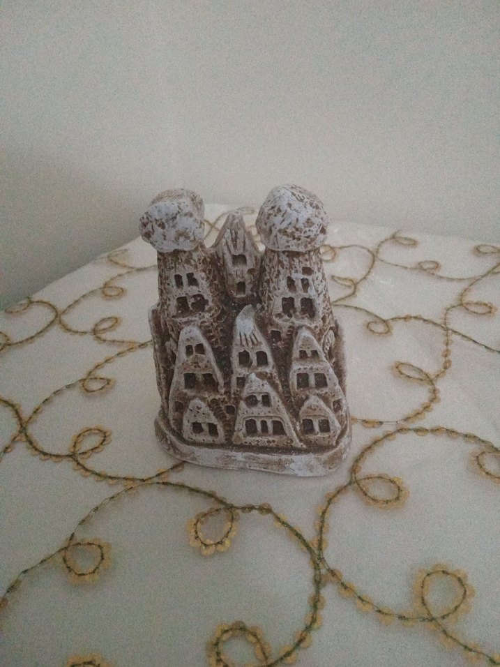 Kapadokya Temalı Gri Beyaz biblo - Görsel 3