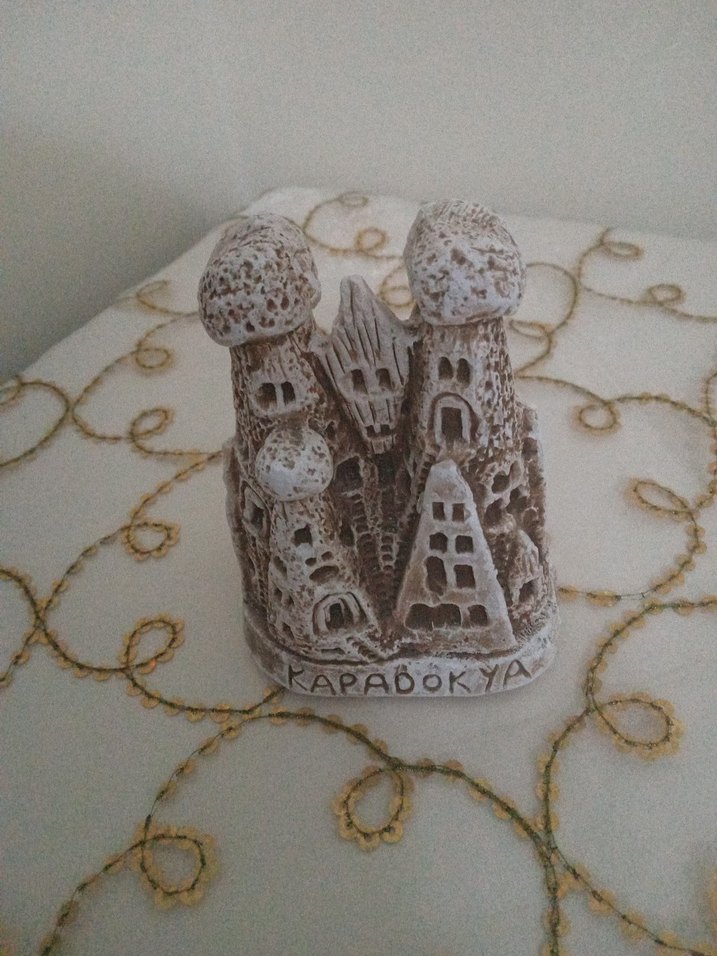Kapadokya Temalı Gri Beyaz biblo - Görsel 2