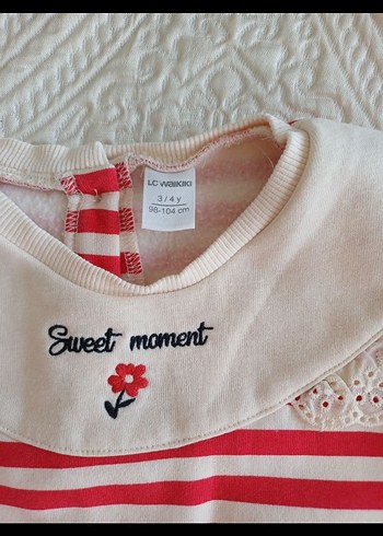 Kız Bebek Nakışlı Uzun Kollu Kırmızı Takım - Görsel 3