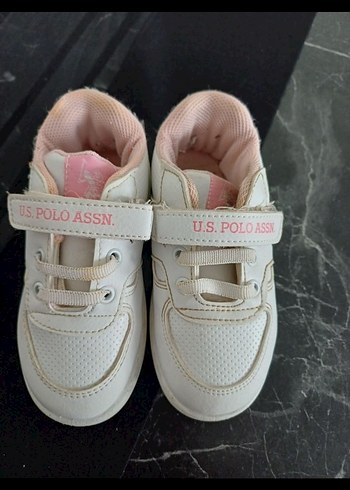 U.S. Polo Kız Çocuk Beyaz Cırt Cırtlı Spor Ayakkabı - Görsel 5