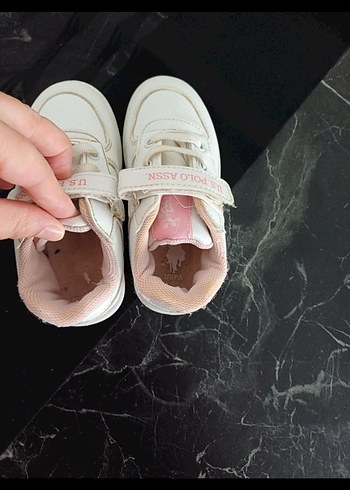 U.S. Polo Kız Çocuk Beyaz Cırt Cırtlı Spor Ayakkabı - Görsel 4