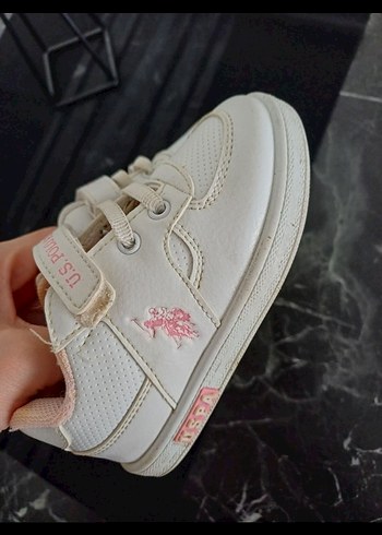 U.S. Polo Kız Çocuk Beyaz Cırt Cırtlı Spor Ayakkabı - Görsel 2