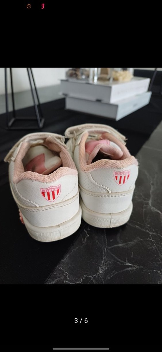 U.S. Polo Kız Çocuk Beyaz Cırt Cırtlı Spor Ayakkabı - Görsel 3