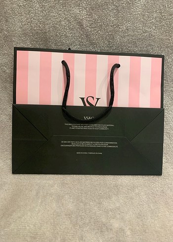 Victoria's Secret Pembe Çizgili Kadın Çanta - Görsel 2