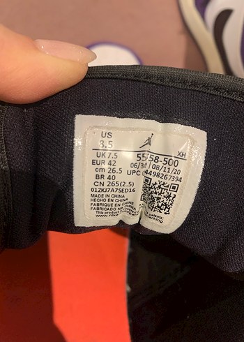 AIR JORDAN 1 COURT  PURPLE  Ayakkabı - Görsel 6