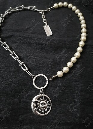 Moon & Sun Tiffany Pearl Necklace 