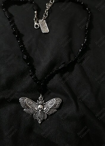 Death moth rosary kolye