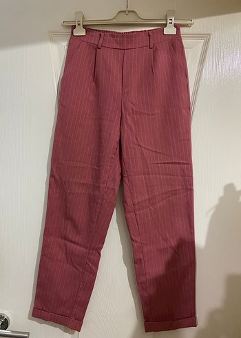 Stradivarius gül kurusu kumaş pantolon