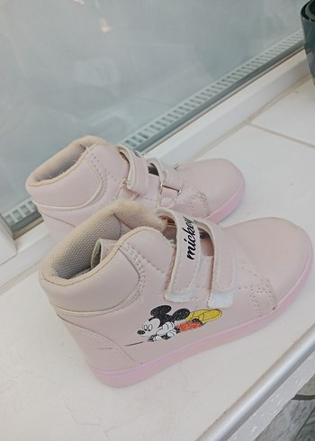 Kız Çocuk Pembe Mickey Baskılı Spor Ayakkabı