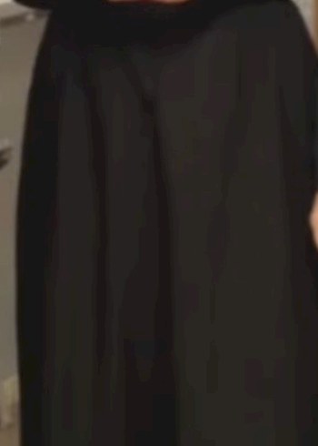 Drapeli Siyah Uzun Kadın Etek - Görsel 3