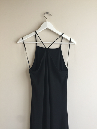 H&M H&m m beden siyah uzun strech jarse elbise