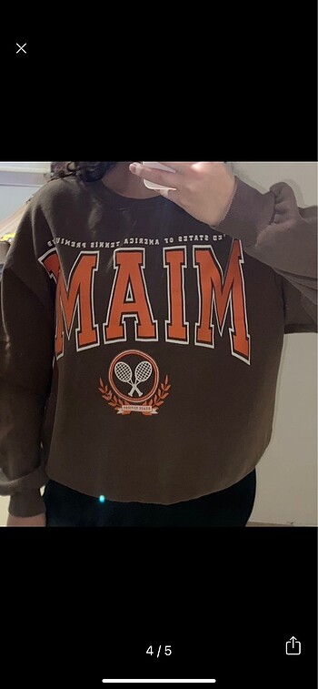 s Beden kahverengi Renk Pull & Bear sweatshirt