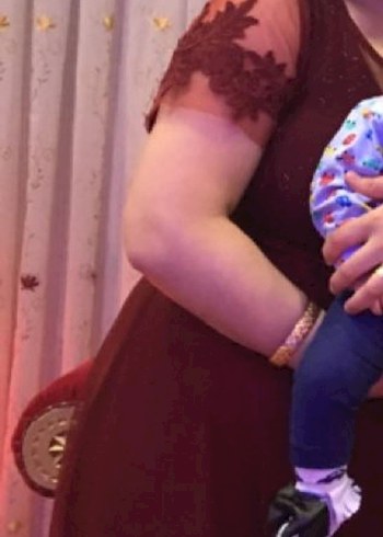 l Beden Bordo İşlemeli Uzun Abiye Elbise