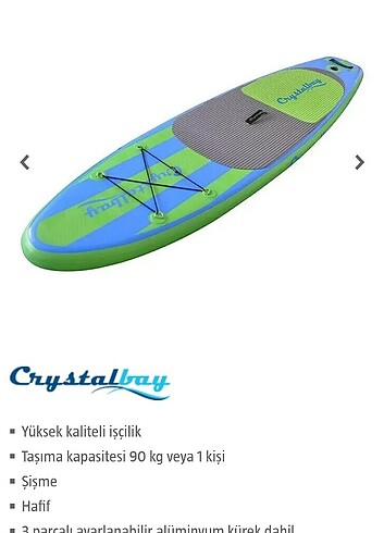  Beden Crystalbay Stand Up Paddle Board Sıfır 