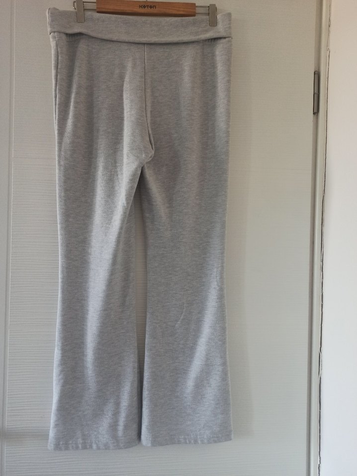 Gri Kadın Pamuklu  Eşofman Altı Hamilelikte de kullanılabilir - Görsel 3