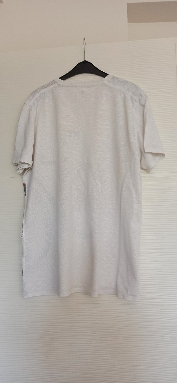 Beyaz Bisiklet Baskılı unisex Tişört - Görsel 3