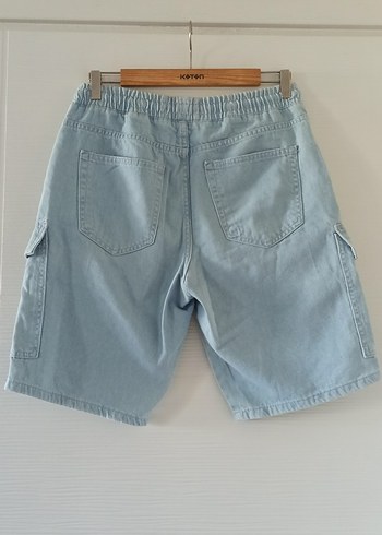 Erkek  Mavi Kargo Denim Şort Yeni - Görsel 4