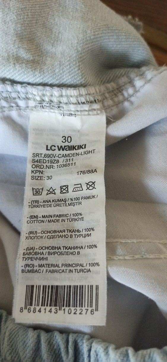 Erkek  Mavi Kargo Denim Şort Yeni - Görsel 2