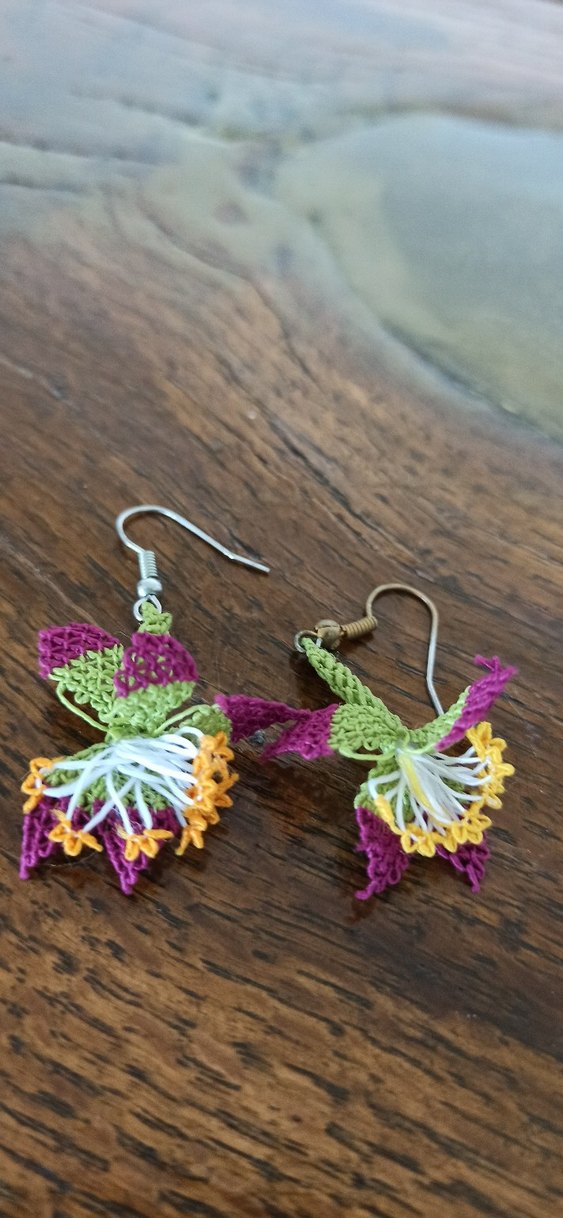 İğne Oya Takı Bohem Kolye ve Küpe Seti - Görsel 2