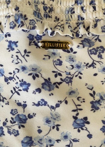 Hollister Hollister Beyaz Çiçek Desenli Kadın Bikini Altı Yeni