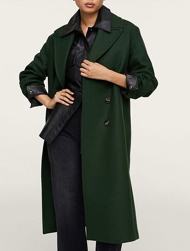 Mango Oversize Kaban Koyu Yeşil XS